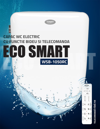 Capac wc smart Limpio WSB-1050RC electric cu functie bideu si telecomanda