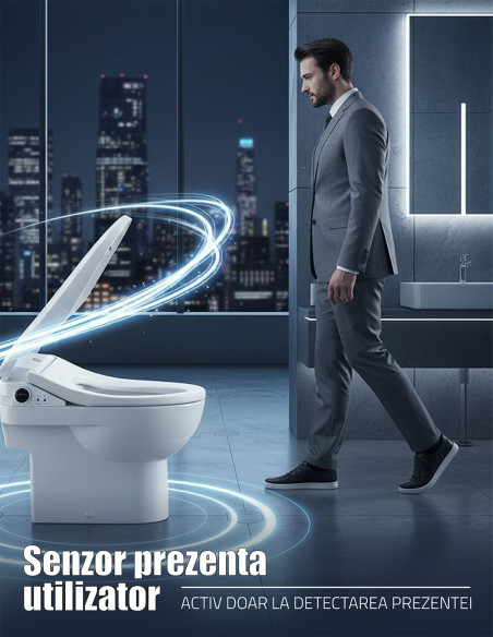 Capac wc smart Limpio WSB-1050RC electric cu functie bideu si telecomanda