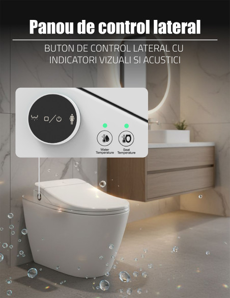 Capac wc smart Limpio WSB-1050RC electric cu functie bideu si telecomanda